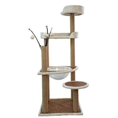 Pokok kucing moden dengan buaian